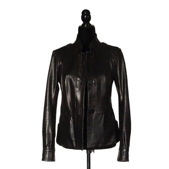 Mackage Genuine Leather Jacket, espresso brown, Women’s size S - Picture 1 of 15